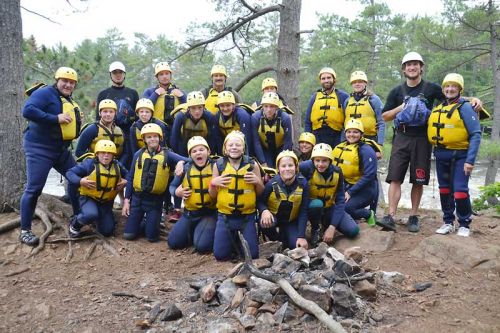 The Cloyne cadets on their year end trip white water rafting with Wilderness Tours.